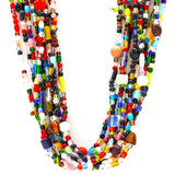 27" Multi Color Glass Bead Necklace (Dozen)