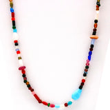 27" Multi Color Glass Bead Necklace (Dozen)