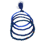 7" Blue Glass Bead Bracelet (Dozen)