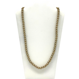 27" Golden Pearl 8mm Glass Bead Necklace (Dozen)
