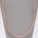 27" Pink Pearl 6mm Glass Bead Necklace (Dozen)