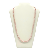 27" Pink Pearl 6mm Glass Bead Necklace (Dozen)