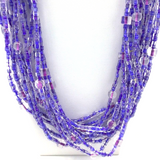 27" Lavender Glass Bead with Large Clear Glass Bead Necklace (Dozen)