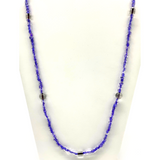 27" Lavender Glass Bead with Large Clear Glass Bead Necklace (Dozen)