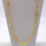 27" Golden Yellow Glass Bead with Large Clear Glass Bead Necklace (Dozen)