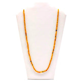 27" Matte Golden Yellow Glass Bead Necklace (Dozen)