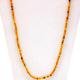 27" Matte Golden Yellow Glass Bead Necklace (Dozen)