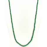 27" Matte Green Glass Bead Necklace (Dozen)