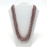 27" Matte Mauve Glass Bead Necklace (Dozen)