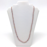 27" Matte Mauve Glass Bead Necklace (Dozen)