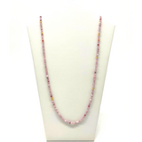 27" Matte Mauve Glass Bead Necklace (Dozen)