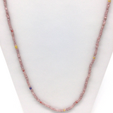 27" Matte Mauve Glass Bead Necklace (Dozen)