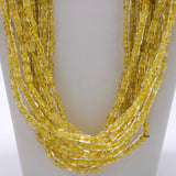 27" Yellow Single Strand Glass Bead Necklace (Dozen)