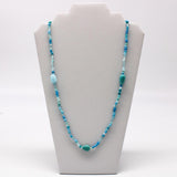 27" Turquoise Glass Bead Necklace (Dozen)