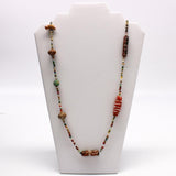 27" Multi Color Glass and Clay Bird Bead Necklace (Dozen)