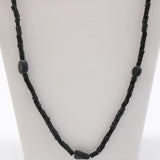 27" Black Matte Glass Bead Necklace (Dozen)
