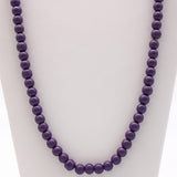 27" Purple with Specks Glass Bead Necklace (Dozen)