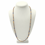 27" Dark Purple Gold Glass Bead Necklace (Dozen)