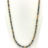 27" Green Gold Glass Beads Necklace (Dozen)