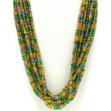 27" Multi Color Glass Bead Necklace (Dozen)