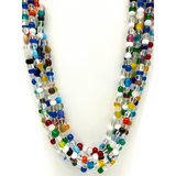 27" Multi Color Glass Bead Necklace (Dozen)