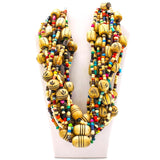 27" Multi Horn & Bone Beads Necklace (Dozen)