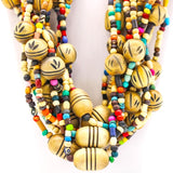 27" Multi Horn & Bone Beads Necklace (Dozen)