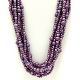 27" Purple Glass Beads Necklace (Dozen)