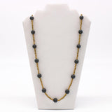 36" Black & Gold Bead Necklace (Dozen)