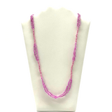 27" Pink Glass Bead Necklace (Dozen)