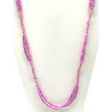 27" Pink Glass Bead Necklace (Dozen)