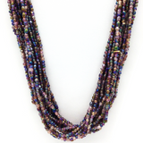 27" Iridescent Purple Glass Bead Necklace (Dozen)