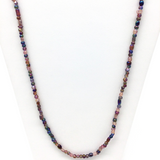 27" Iridescent Purple Glass Bead Necklace (Dozen)