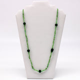 27" Green Glass Bead Necklace (Dozen)