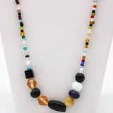 27" Multicolor Glass Bead Necklace (Dozen)