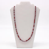 27" Red and Pink Glass Bead Necklace (Dozen)