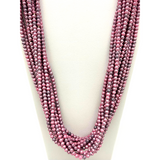 27" Pink Glass Bead Necklace (Dozen)