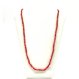 27" Iridescent Red Glass Bead Necklace (Dozen)