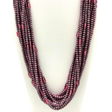 27" Brushed Pink Glass Bead Necklace (Dozen)