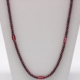 27" Brushed Pink Glass Bead Necklace (Dozen)