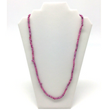 27" Multi Pearl Pink Glass Bead Necklace (Dozen)