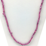 27" Multi Pearl Pink Glass Bead Necklace (Dozen)