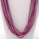 27" Hot Pink Glass Bead Necklace (Dozen)