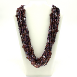 27" Multi Purple Glass Bead Necklace (Dozen)