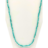 27" Clear and Light Blue Glass Bead Necklace (Dozen)