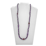 27" Mixed Purple Glass Bead Necklace (Dozen)