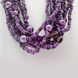 27" Mixed Purple Glass Bead Necklace (Dozen)
