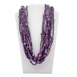 27" Mixed Purple Glass Bead Necklace (Dozen)