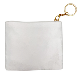 White Mardi Gras Bow Beaded Coin Purse (Each)