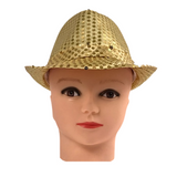 Gold Sequin Fedora Hat (Each)